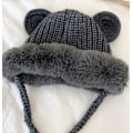 Pikkukuva 4 / 5: Sööt plush-neulostu Lei Feng -hattu lapsille, lämpimät korvasuojat