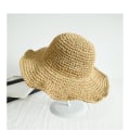 Miniatyrbilde 2 av 5: Hatt i strå for kvinner, strandhatt, sammenleggbar solhatt, stor damehatt, floppy Pape DXGHC