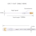 Miniatyrbillede 2 af 7: 1 stk. 100ft Hvid Cat7 Netværkskabel Flad Netværksjumper Ultra-
