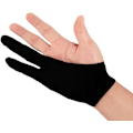 Miniatyrbillede 1 af 4: 1 pakke sorte to-fingers kunstnerhandsker, brugt til maling, DXGHC