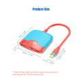 Miniatyrbilde 2 av 5: Type-C 3-i-1 utvidelsesdokk Switch-base bærbar HD videokonverter