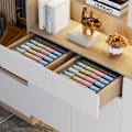 Miniatyrbild 3 av 7: 2-pack Grå Vikbara Ovävda Lådaorganisatörer för Underkläder,
