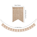 Miniatyrbillede 2 af 4: 24 Burlap-bannere, dekorativ bunting perfekt til bryllupper, baby