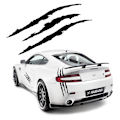 Miniatyrbilde 3 av 5: （Svart）2 stk Bilsticker Monster Scratch Stripe Dekal, Monster Cla