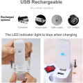 Miniatyrbillede 5 af 5: （Hvid）USB Læselys Genopladelig LED Læselys med Rea