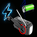 Miniatyrbild 5 av 5: Bärbar radiohandvev AM/FM-radio Dynamo Radio LED-ficklampa