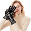 Miniatyrbild 4 av 5: Äkta Läder Vinterhandskar, K cashmere-foder, Pekskärm
