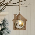 Miniatyrbilde 7 av 7: Juletrærtekstur Lysende Små Hengepynt Ornamenter Scene Arr