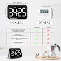 Miniatyrbillede 6 af 7: Digital Køkken Timer 4 Tommer Stor LED Skærm Magnetisk Timer med
