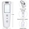 Pikkukuva 5 / 5: Liiketunnistin Taskulamppu Kulman Tunnistus 60° 15 LED Latautuva DXGHC