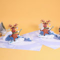 Miniatyrbild 7 av 7: 3D Pop Up Julkort, Tomte Gnome, Handgjort Popup Gratulationskort