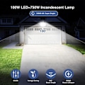 Miniatyrbillede 2 af 4: 100W Udendørs LED Projektor, 10000Lm LED Spot 144Leds Udendørs Belysning Ip65 Vandtæt, LED Lys Projektor 6500K Belysning