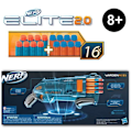 Miniatyrbillede 6 af 6: NERF - Elite 2.0 - Blaster Warden DB-8 16 dartpile NERF - affyrer 2 dartpile ad gangen - taktisk skinne til tilpasning Flerfarvet