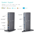 Miniatyrbild 2 av 4: Dockningsstation - WAVLINK - USB 3.0/USB-C - 6 USB 3.0-portar - DVI/VGA/HDMI-utgångar - Gigabit Ethernet