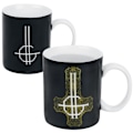 Miniatyrbillede 2 af 4: "Ghost Tasse med thermoeffekt Unisex sort krus"