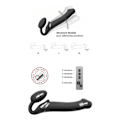 Pikkukuva 3 / 4: Strap-on-me värisevä strap-on dildo musta M SVART