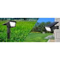 Miniatyrbillede 5 af 6: Sæt af 2 solcelleprojektører 2 i 1 til nedstikning eller montering - LUMISKY - CURTIS - H31.5 cm - Hvid LED Vit