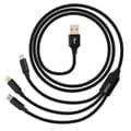 Kabel 3 i 1 Lightning USB typ C Micro USB Multi-ändar Laddning 3A Moxie Svart