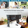 Pikkukuva 1 / 4: Asemointikohde - WAVLINK - USB 3.0/USB-C - 6 x USB 3.0 - DVI/VGA/HDMI - Gigabit Ethernet