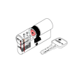 Miniatyrbillede 3 af 3: Abus - Cylindrisk EC-S 45x55 mm Mat Nikkel Variabel