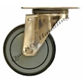 Miniatyrbild 4 av 4: Hjul i 100 mm rostfritt stål - OVARUMÄRKEDE - Set 4 - 80 kg, tungt bruk Grå