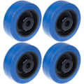 Pikkukuva 1 / 4: Sininen elastinen kuminen kääntöpyörä 80mm - BLICKLE - 4 kpl sarja Blå