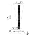 Pikkukuva 3 / 4: rakennustyömaavarusteet ruostumaton tasoitusjalka M16x230 100mm muovipohjalla rei'illä AISI 304 / A2 - 4 kpl sarja