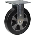 Pikkukuva 3 / 4: työmaalaitteet 200mm 8" musta kumi kääntyvä pyörä ja kiinteä, raskas 1800kg kapasiteetti, 4 kpl Svart