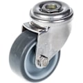 Pikkukuva 3 / 4: Ruostumaton teräspyörä 50mm - Harmaa - Kääntyvä - 4 kpl Grå