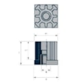 Pikkukuva 4 / 4: työmaavarusteet ruostumaton jalka 16x100x80mm, kumityynyn reikä ja kiinnitysosat + 40x40x1,5mm -4 kpl sarja
