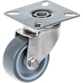 Pikkukuva 2 / 4: rakennustyömaavarusteet 50mm ruostumattomasta teräksestä valmistetut pyörät 2" harmaa kumi, kääntyvä ja kiinteä, 160kg, 4 kpl sarja Grå