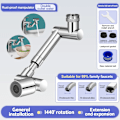 Miniatyrbilde 1 av 5: Svingbar messing servantkran i keramisk retrostil universal tap-a
