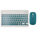 Miniatyrbilde 5 av 5: Trådløst tastatur og mus for iPad Air 5, 4 Pro, 11, Bluetooth, spansk, engelsk, Android, iOS, Windows, telefon, nettbrett cyan english