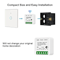 Pikkukuva 2 / 5: WiFi Älykäs Kytkin Valokytkin, APP Kauko-ohjaus, Ääniohjaus, DIY-tila, Ajastintoiminto, LAN Con