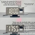 Pikkukuva 4 / 5: Digitaalinen herätyskello, jossa on aika- ja lämpötilaprojektio, 180° LED-projektio pöytäkello modernilla USB-torkkutoiminnolla 12/24H Multicolored