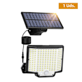 Miniatyrbilde 2 av 5: Solarcelle vegglampe utendørs 304/172 LED integrert supersterk bevegelsessensor sterk energi IP65 vanntett 3 arbeidsmoduser for hage 166LED NO Remote