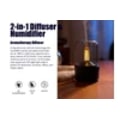Miniatyrbillede 2 af 5: Ultrasonisk Cool Mist Luftfugter, Luftrenser, Æterisk Olie Diffuser, LED Natlys USB Sort