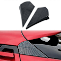 Miniatyrbild 2 av 5: ABS Kolfiber Dörr Bakre Sidospegel Fönsterspoiler Triangelformad Ram Skydd Trim för Toyota C-HR CHR