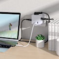 Miniatyrbillede 2 af 5: Cube 5-i-1 stikdåse med 2 USB-porte - Hvid