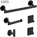 Miniatyrbilde 2 av 5: TONCHEAN Maple Inoxide Håndklestativ for Baderom 6 Deler - Gull Black 5PCS