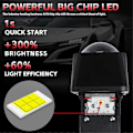 Miniatyrbild 3 av 5: Matrix Bi-Led Lins 1,5 Tum Hög Låg Beam Bil Motorcykel LED Strålkastare Projektor Lins 6000K Universell