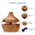 Miniatyrbilde 3 av 5: Eterisk oljediffuser, 300 ml oljediffuser med 4 tidsinnstillinger, aromaterapidiffuser med automatisk avslåing, kjølig tåkefunksjon