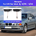 Miniatyrbild 4 av 5: LED Sidomarkeringsljus Dynamisk Rökfärgad Blinkers För-BMW E39 5ER 1995-2003