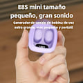 Miniatyrbilde 5 av 5: E8S MINI TWS Bluetooth Stereo Trådløse Hodetelefoner med Støyreduksjon og Mikrofon White