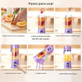 Miniatyrbilde 5 av 5: Bærbar elektrisk juicer, multifunksjonsblender, press og bland frukt, juice- og smoothie-maskin Combination