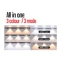 Miniatyrbild 2 av 5: 20cm LED Sladdlös Garderobsbelysning Rörelsesensor Lampa 3 Färger Interlace Floodlight Batteridriven Uppladdningsbar Silver
