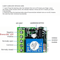 Miniatyrbild 5 av 5: DC 12V 1CH RF Relä Mottagare 433MHz Universell Trådlös Fjärrkontroll Switch 433 MHz sändare Knapp