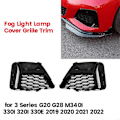 Miniatyrbild 4 av 5: 1 par främre dimljus grill trimskydd för BMW 3-serie G20 G21 G28 M340I 2019-2022 51118075649 5111