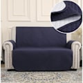 Miniatyrbild 5 av 5: Vändbart sofföverdrag 1-4 sits med 6 färger att välja mellan 2 Seats - 110cm Navy blue