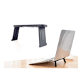 Miniatyrbillede 1 af 5: 6mm Tynd Laptop Stand Hæver Kompakt Bærbar Skridsikre Fødder Elegant Kompatibel Sort